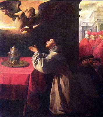 Zurbaran: St. Bonaventura at Pray